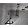 Mexen Mist L asymmetrische Fünfeck-Duschkabine mit linker Tür 80 x 100 cm, schwarzer Rahmen, schwarz - 8A8L-080-100-70-70-L