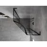 Mexen Mist L cabina doccia pentagonale a battente destra 100 x 100 cm, griglia nera, nero - 8A8L-100-100-70-77-P