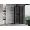 Mexen Mist L asimetrična desna tuš kabina s pet kutova 80 x 90 cm, crna rešetka, crna - 8A8L-080-090-70-77-P