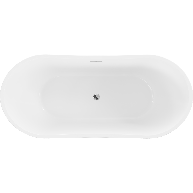 Mexen Montana vasca da bagno freestanding 170 x 80 cm, bianca, troppopieno cromato - 52011708000-01