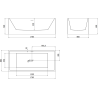Mexen Vigo vaba seisev vann 178,5 x 80 cm, valge, valge ülevool - 51251788000-20
