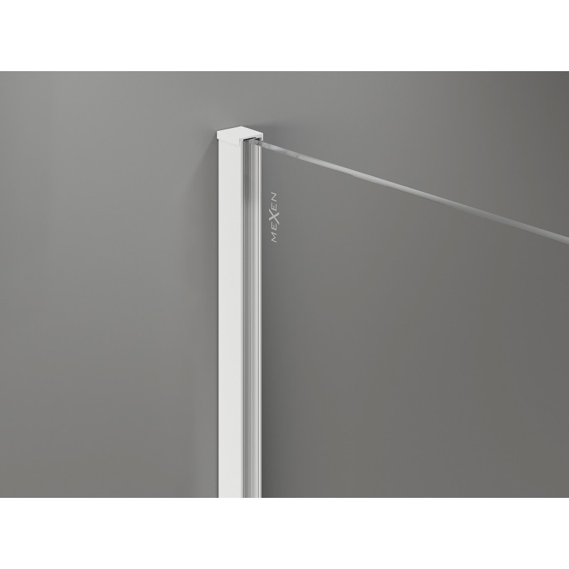Mexen listón de pared para mampara de ducha de 10 mm, blanco - 800-00-20-X