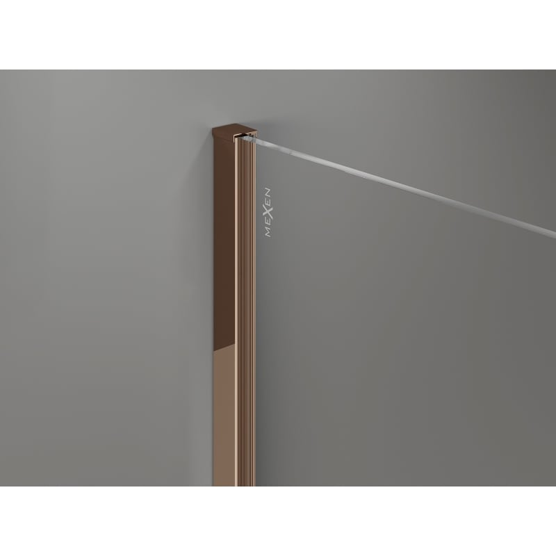 Mexen bande de mur pour paroi de douche 10 mm, or rose - 800-00-60-X