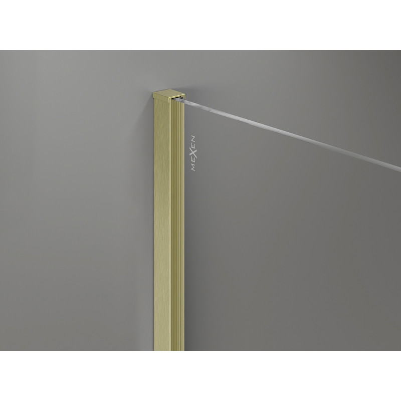 Mexen muurlijst voor douchewand 10 mm, geborsteld goud - 800-00-55-X