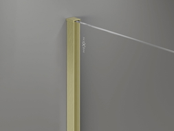 Mexen liste murale pour cloison de douche 10 mm, or brossé - 800-00-55-X