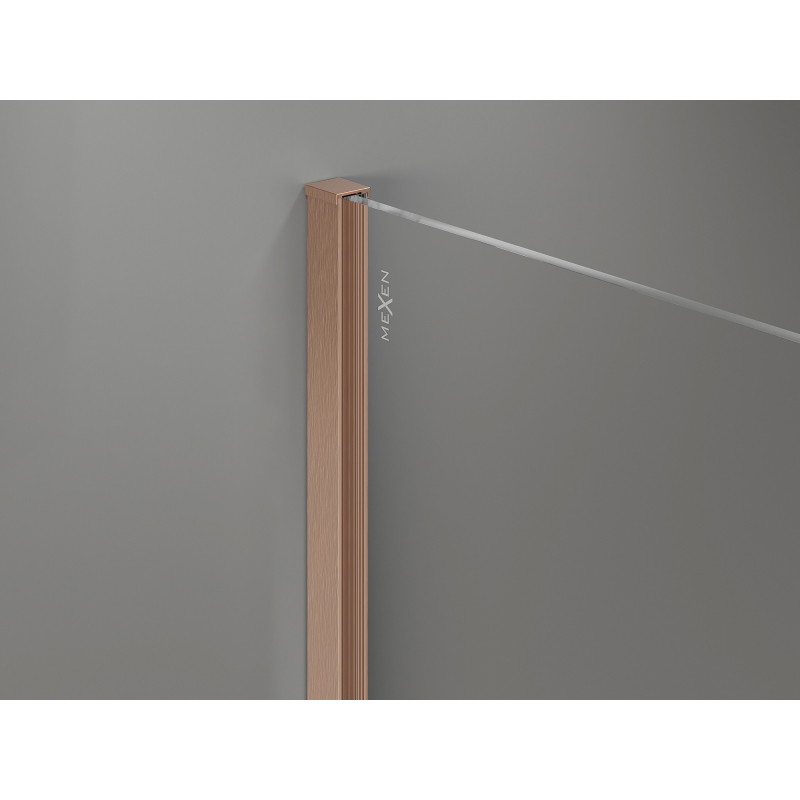 Mexen profilo a parete per parete doccia 10 mm, rame spazzolato - 800-00-65-X