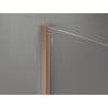 Mexen barre murale pour paroi de douche 10 mm, cuivre brossé - 800-00-65-X