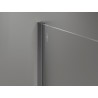 Mexen profil mural pour paroi de douche 10 mm, gris canon brossé - 800-00-66-X