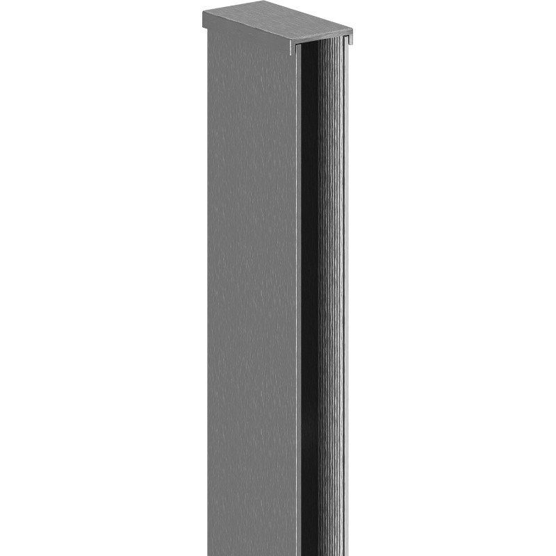 Mexen profil mural pour paroi de douche 10 mm, gris canon brossé - 800-00-66-X
