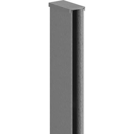 Mexen profil mural pour paroi de douche 10 mm, gris canon brossé - 800-00-66-X