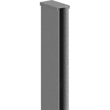 Mexen Wandanschlussleiste für Duschwand 10 mm, gebürstetes Gun Gray - 800-00-66-X