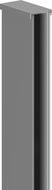 Mexen profilé mural pour paroi de douche 10 mm, gun metal - 800-00-95-X