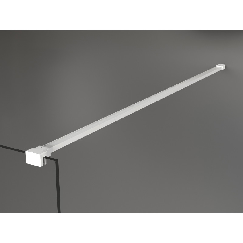 Mexen rak enkel för duschvägg 10 mm, vit - 830-10-20