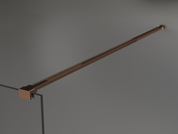 Mexen rak konsol för duschvägg 10 mm, roséguld - 830-10-60