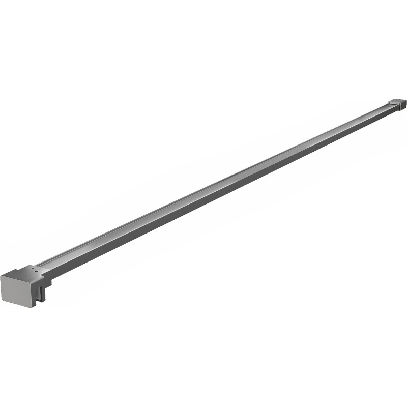Mexen rak enkel för duschvägg 10 mm, gun metal - 830-10-95