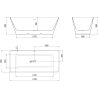 Mexen Velo Slim wanna wolnostojąca 170 x 75 cm, biała, przelew miedź szczotkowana - 52811707500-65