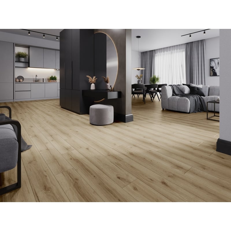 Mexen Sun Valley δείγμα πλαισίου βινυλίου LVT Dryback 2,5 mm, υπόστρωμα PVC, 4 V-Fuga, Δρυς