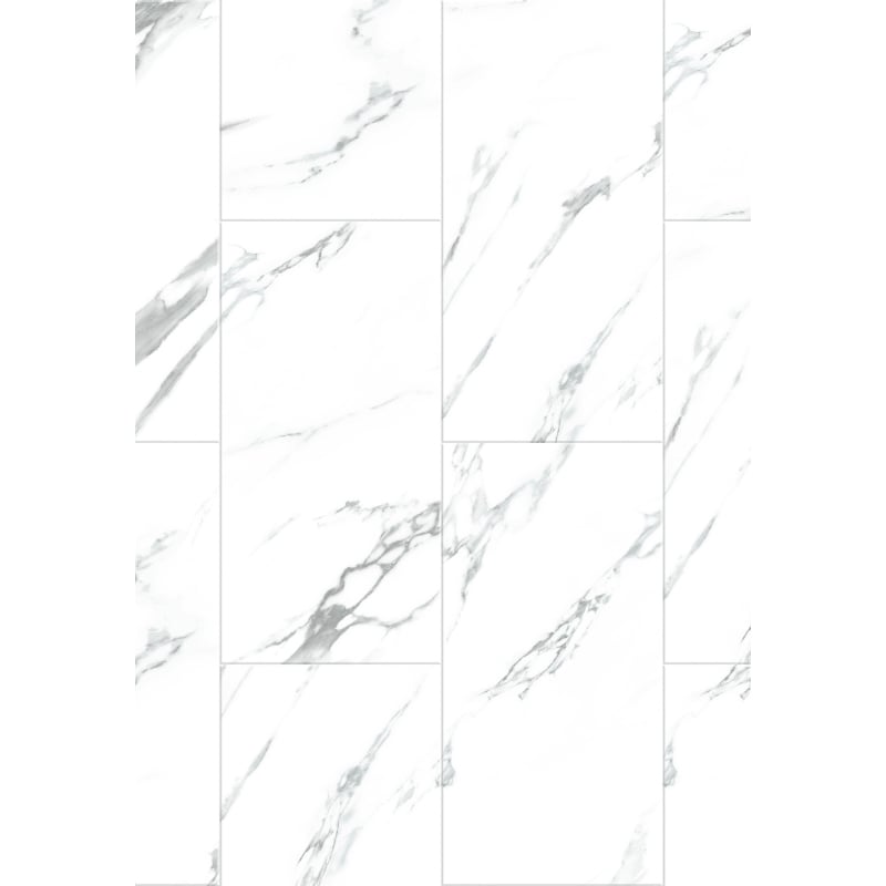Mexen Glacier White δείγμα από πάνελ βινυλίου LVT Dryback 2,5 mm, υπόστρωμα, 4 V-Fuga, Jazz White