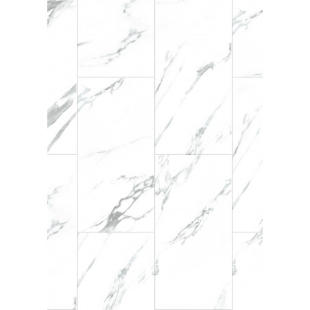 Mexen Glacier White campione di pannelli in vinile LVT Dryback 2,5 mm, sottofondo, 4 V-Fuga, Jazz White - F1451-S