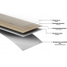 Mexen Grey Dark LVT vinila paneļu paraugs Dryback 2,5 mm, PVC pamatne, 4 V-veida šuves, Akmens - F1459-S
