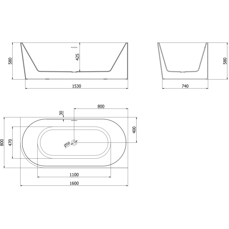Mexen Mia vasca da bagno indipendente angolare destra 160 x 80 cm, bianca, stramazzo oro rosa - 52691608000P-60