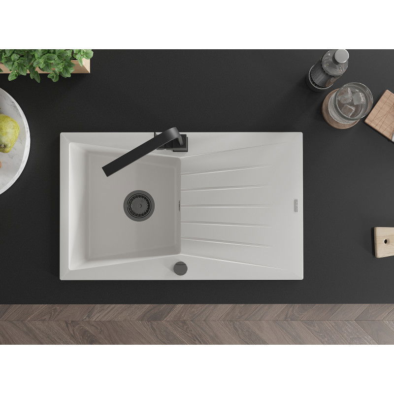 Mexen Cesar νεροχύτης γρανίτη 1-θαλάμου με στραγγιστήρι και κουζίνα