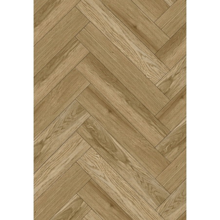 Mexen Manhattan échantillon de panneaux vinyles chevrons LVT Dryback 2,5 mm, sous-couche PVC, 4 V-Fuge, Chêne - F1473-S