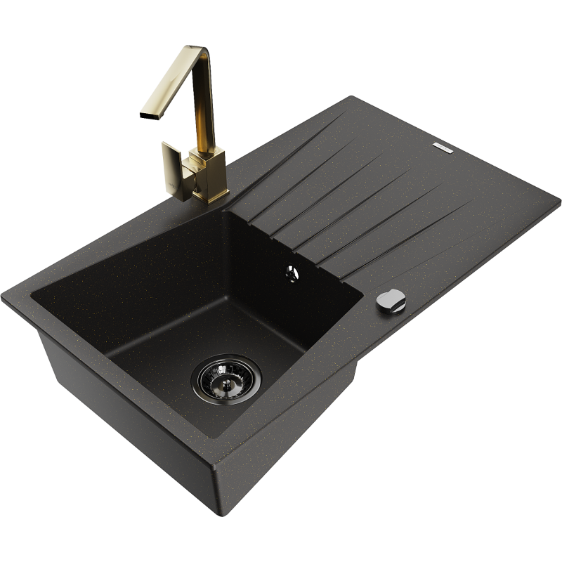 Mexen Cesar νεροχύτης από γρανίτη με 1 θάλαμο, αποστραγγιστήρα και βρύση