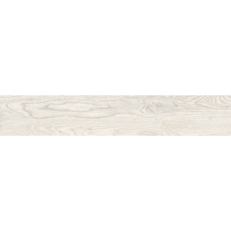 Mexen Wood Ville Échantillon de grès cérame émaillé rectifié Bianco G1, carreau imitation bois pour sol et mur, carving