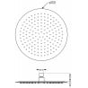 Mexen Slim chuveiro de parede 30 cm, cinza escovado - 79230-66