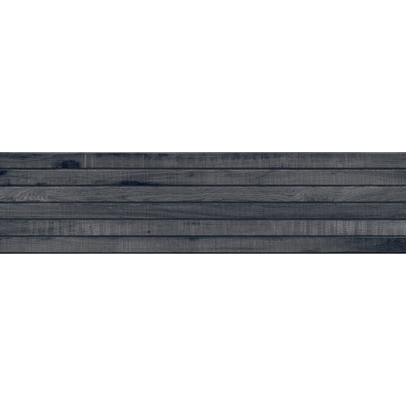Mexen Western Wood Amostra de grés esmaltado preto retificado G1, azulejo de parede tipo madeira, mate - TL702-58-S