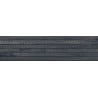 Mexen Western Wood Amostra de grés esmaltado preto retificado G1, azulejo de parede tipo madeira, mate - TL702-58-S