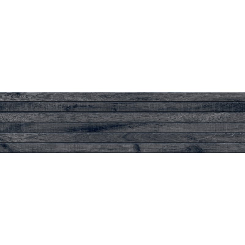 Mexen Western Wood Amostra de grés esmaltado preto retificado G1, azulejo de parede tipo madeira, mate - TL702-58-S