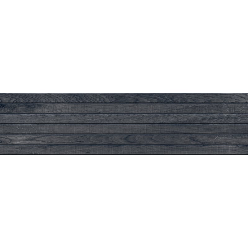 Mexen Western Wood Amostra de grés esmaltado preto retificado G1, azulejo de parede tipo madeira, mate - TL702-58-S