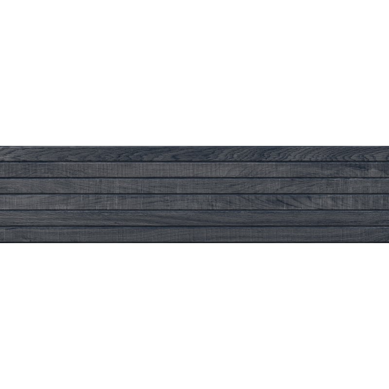 Mexen Western Wood Amostra de grés esmaltado preto retificado G1, azulejo de parede tipo madeira, mate - TL702-58-S