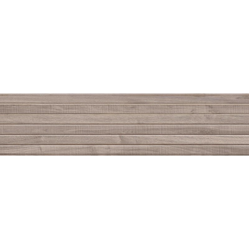 Mexen Mulberry Wood Échantillon de grès émaillé rectifié Tortora G1, carreau mural aspect bois, mat - TL703-52-S