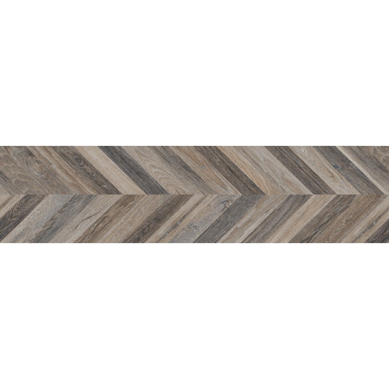 Mexen Native Próbka de carrelage en grès émaillé rectifié noir G1, carreau imitation bois pour sol et mur, carving