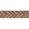 Mexen Native Ruskea lasitetun suorakulmion kivikeramiikan mallipala, puunkuviollinen lattia-seinälaatta, kaiverrus - TL704-01-S