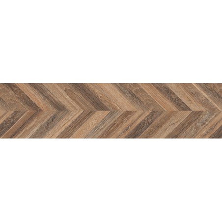Mexen Native Prueba marrón de gres esmaltado rect. G1, azulejo de imitación madera para suelo y pared, carvado - TL704-01-S