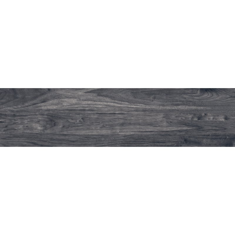Mexen Riga Muestra negra de gres esmaltado rect. G1, azulejo imitacion madera para suelo y pared, mate - TL713-00-S