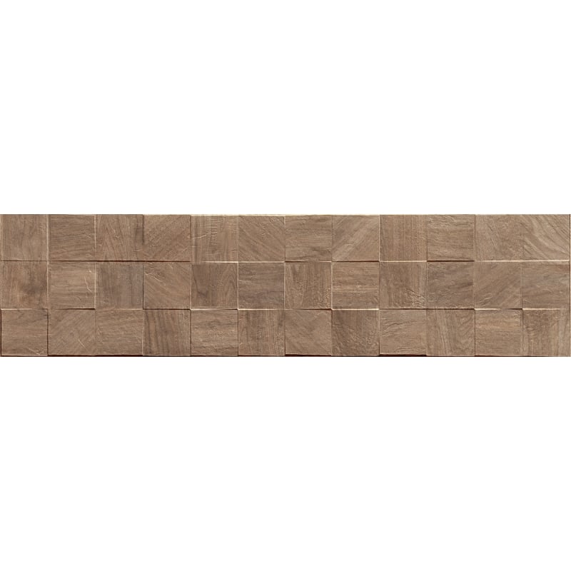 Mexen Riga Lyon Brown muestra de gres esmaltado rectificado. G1, azulejo de pared con apariencia de madera, mate - TL713-51-S