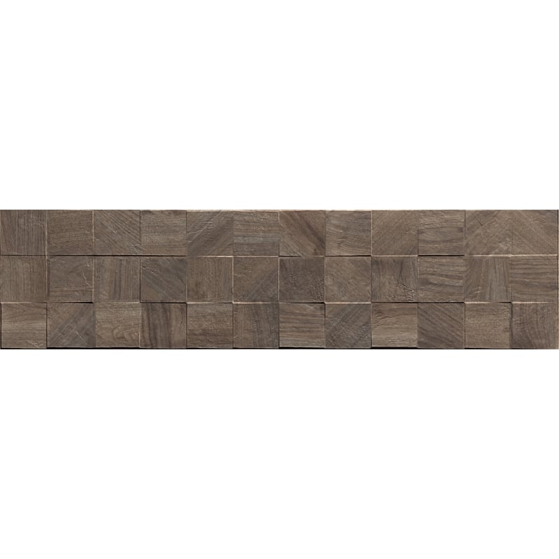 Mexen Riga Lyon Choco muestra de gres esmaltado rectificado G1, azulejo de pared imitación madera, mate - TL713-52-S