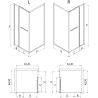 Mexen Linea kabina prysznicowa rozsuwana 80 x 80 cm, transparent, chrom - 8E1-080-080-01-01