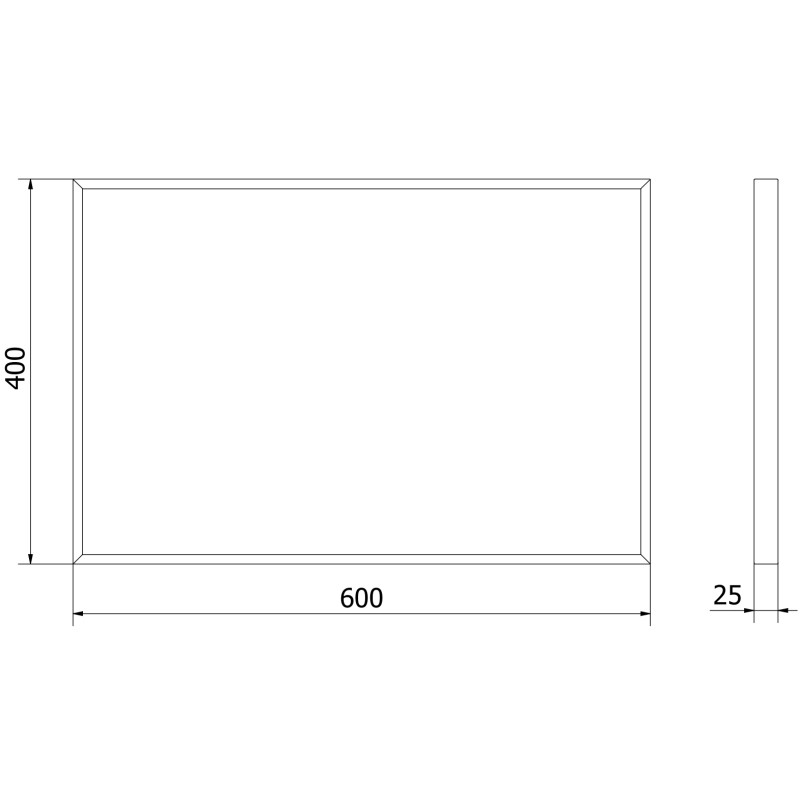 Mexen Loft ristkülikukujuline vannitoa peegel 60 x 40 cm, kuldne raam - 9852-060-040-000-50