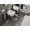 Mexen Orio meuble de salle de bain sous-lavabo 50 cm avec plateau, 1 tiroir, graphite mat - 91A10-05023-1-BFC66