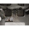Mexen Orio bathroom cabinet under sink 50 cm with countertop, 1 drawer, black gloss - 91A10-05023-1-BFC70