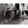 Mexen Orio bathroom cabinet for wash basin 50 cm with countertop, 1 drawer, black matt - 91A10-05023-1-BFC71