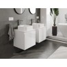 Mexen Orio bathroom cabinet under the sink 50 cm with countertop, 1 drawer, white gloss - 91A10-05047-1-BFC00