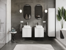 Mexen Orio armário de casa de banho com lavatório 50 cm com tampo, 1 gaveta, branco mate - 91A10-05047-1-BFC01