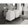 Mexen Orio bathroom cabinet under-sink 50 cm with countertop, 1 drawer, matte white - 91A10-05047-1-BFC01
